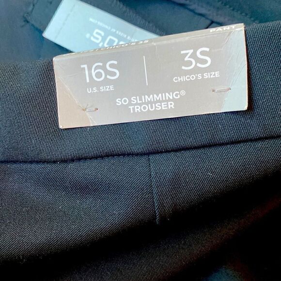 Chico’s So Slimming Trousers Black Sz 16S NWT - Picture 7 of 7